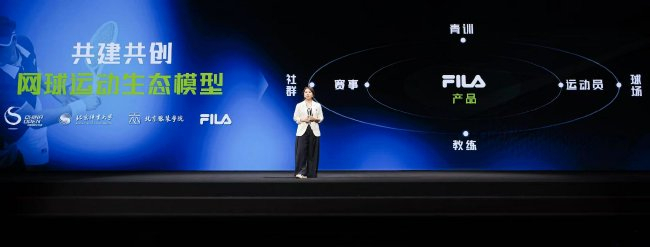 FILA大中华区总裁江艳在举止上隆重发布FILA网球计谋